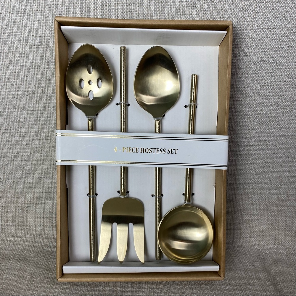 Gold Hostess Serving Set Utensils